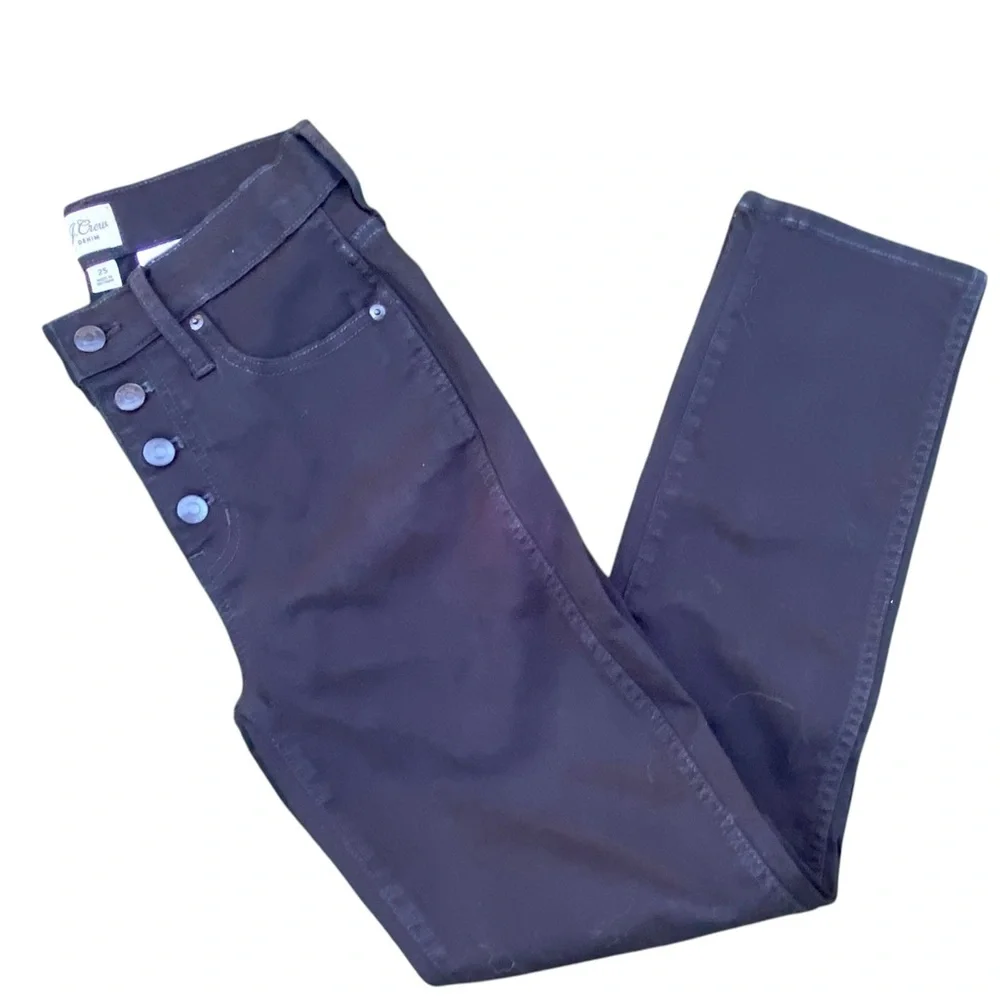 JCREW VINTAGE STRAIGHT BLACK 9” RISE BUTTONFLY SPECIAL ECO FAIR TRADE NWOT 25